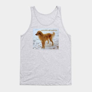 Golden Retriever in the snow Tank Top